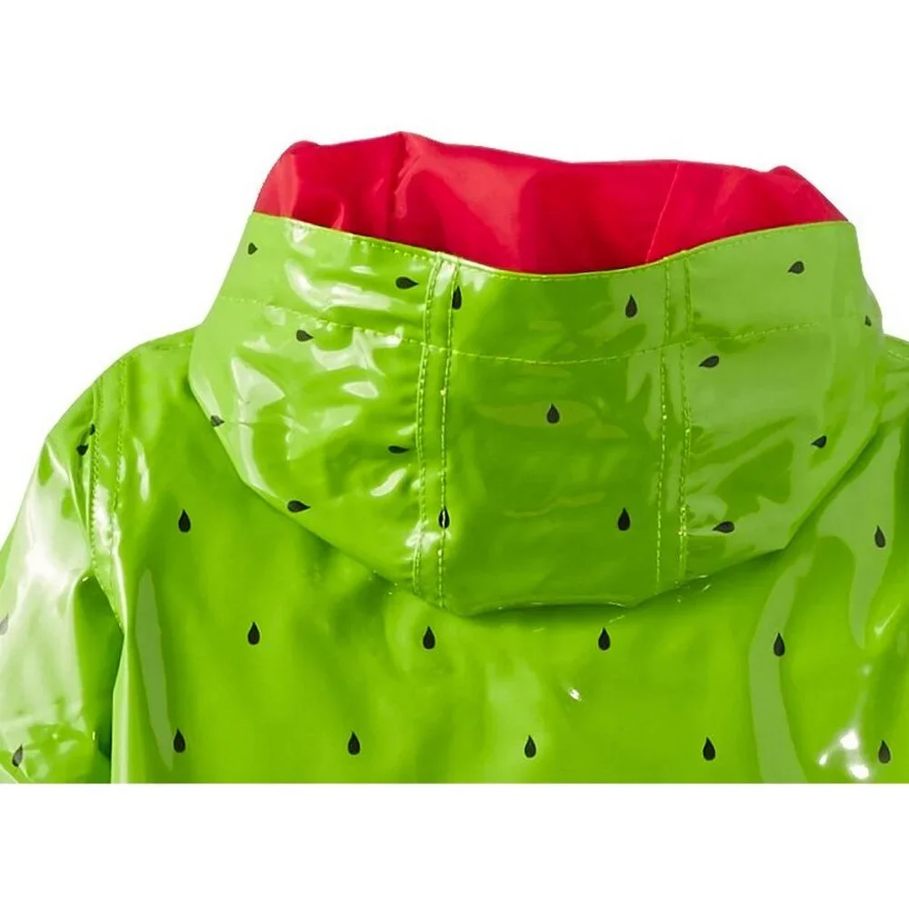 Wippette Baby Girls Coat Watermelon Raincoat Green Hooded Jacket Size 12 Months